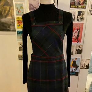Plaid pinafore dress